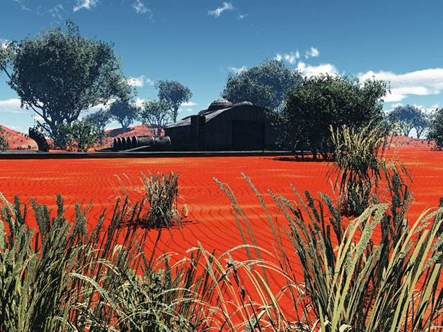 Aircraft Hangar in the Strzelecki Desert