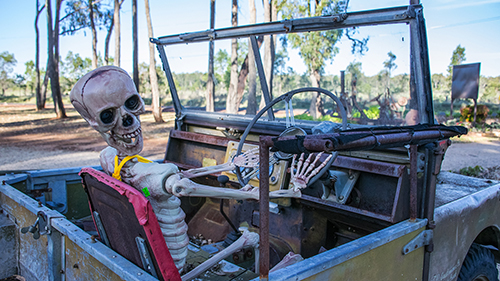 Bones McCoy in the classic jeep