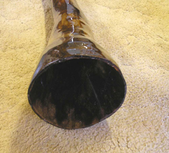 Close up of a didgeridoo