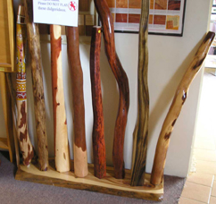 Various didgeridoos on offer