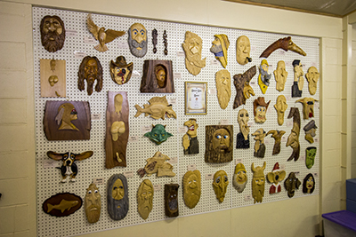 Great Wall Of Faces - New England Woodturning