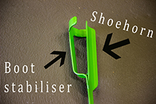 BootEasier - Boot stabiliser and shoehorn on a 55 cm handle.