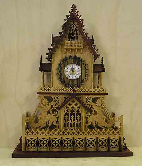 Gothic Scroll Clock made by Rob Day, New England Woodturning Supplies